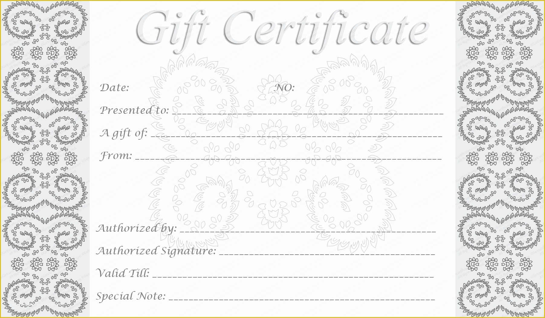 Free Printable Gift Certificates Templates Of 5 Best Of Free Editable Printable Gift Certificates