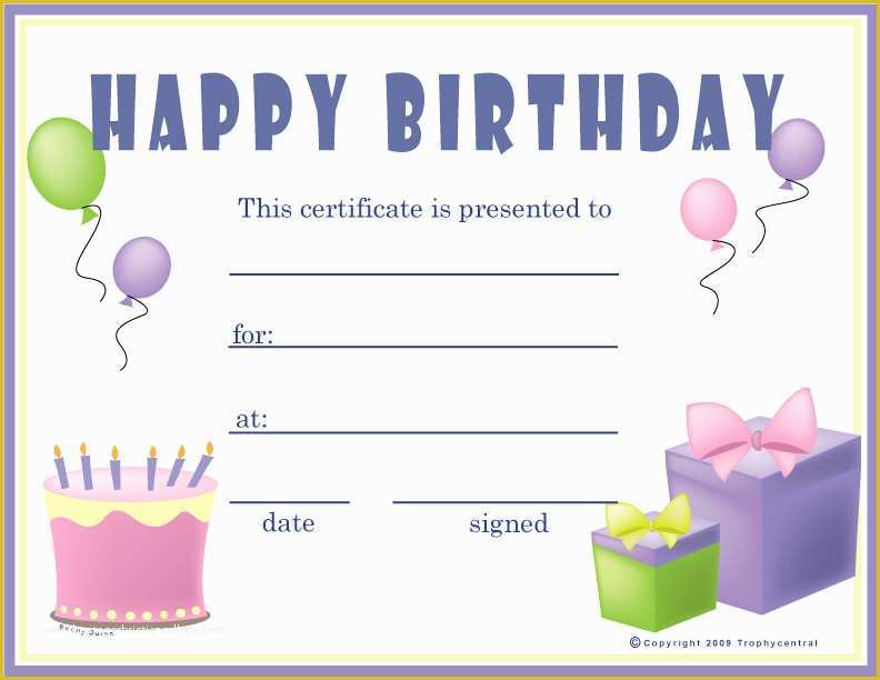 Free Printable Gift Certificates Templates Of 6 Best Of Birthday Printable Gift Certificates