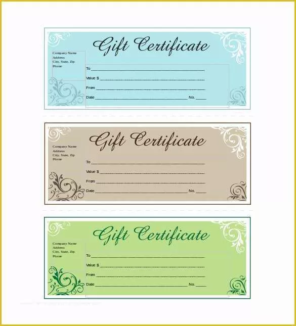 Free Printable Gift Certificates Templates Of Discreetliasons