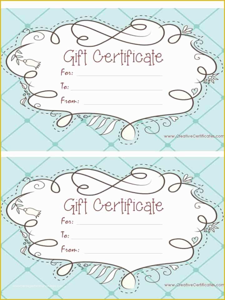 Free Printable Gift Certificates Templates Of Free Gift Certificate Template