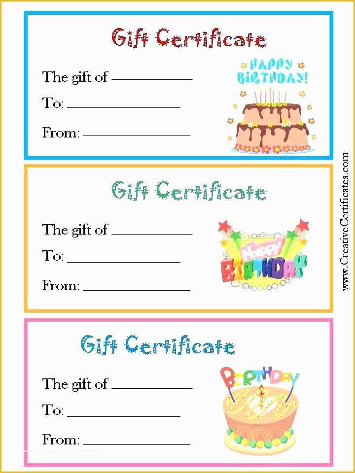 Free Printable Gift Certificates Templates Of Free Printable Gift Certificates Certificate Template