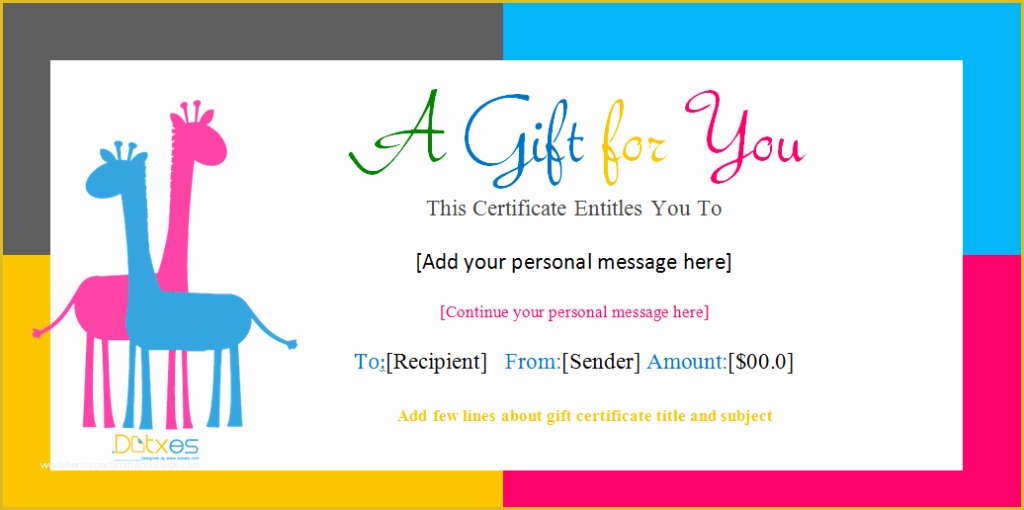 Free Printable Gift Certificates Templates Of Gift Certificate Template
