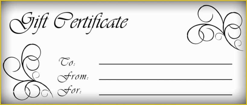Free Printable Gift Certificates Templates Of T Certificates Templates