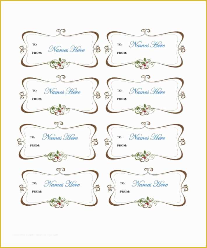 Free Printable Gift Tags Templates Of 44 Free Printable Gift Tag Templates Template Lab