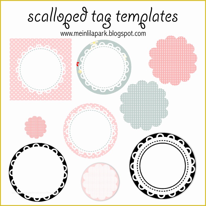 Free Printable Gift Tags Templates Of Meinlilapark Free Printable Scalloped Tag Templates