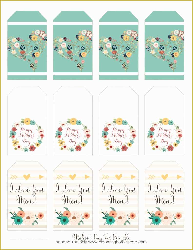 Free Printable Gift Tags Templates Of Mother S Day Printable Gift Tags Blooming Homestead
