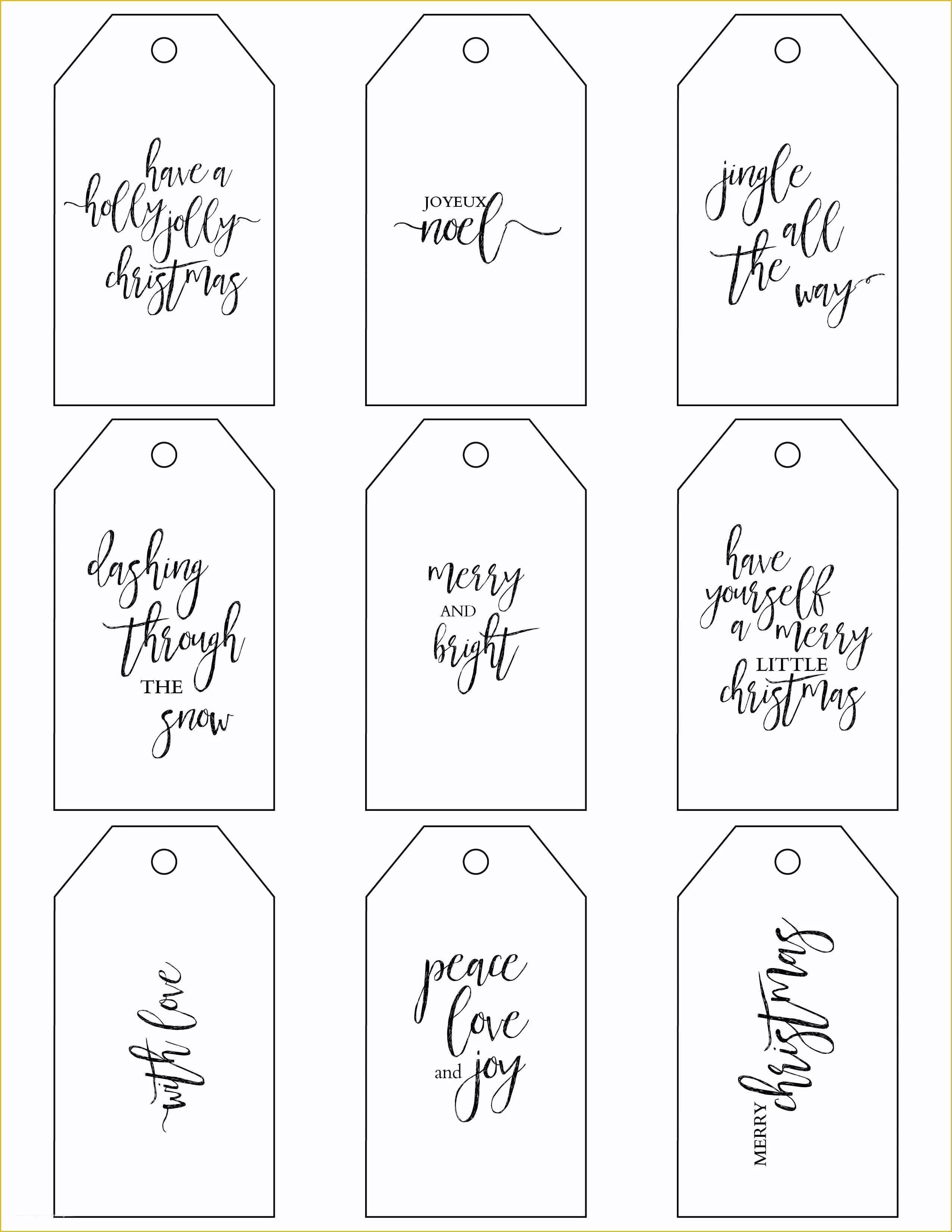 Free Printable Gift Tags Templates Of Printable Christmas Gift Tags Make Holiday Wrapping Simple