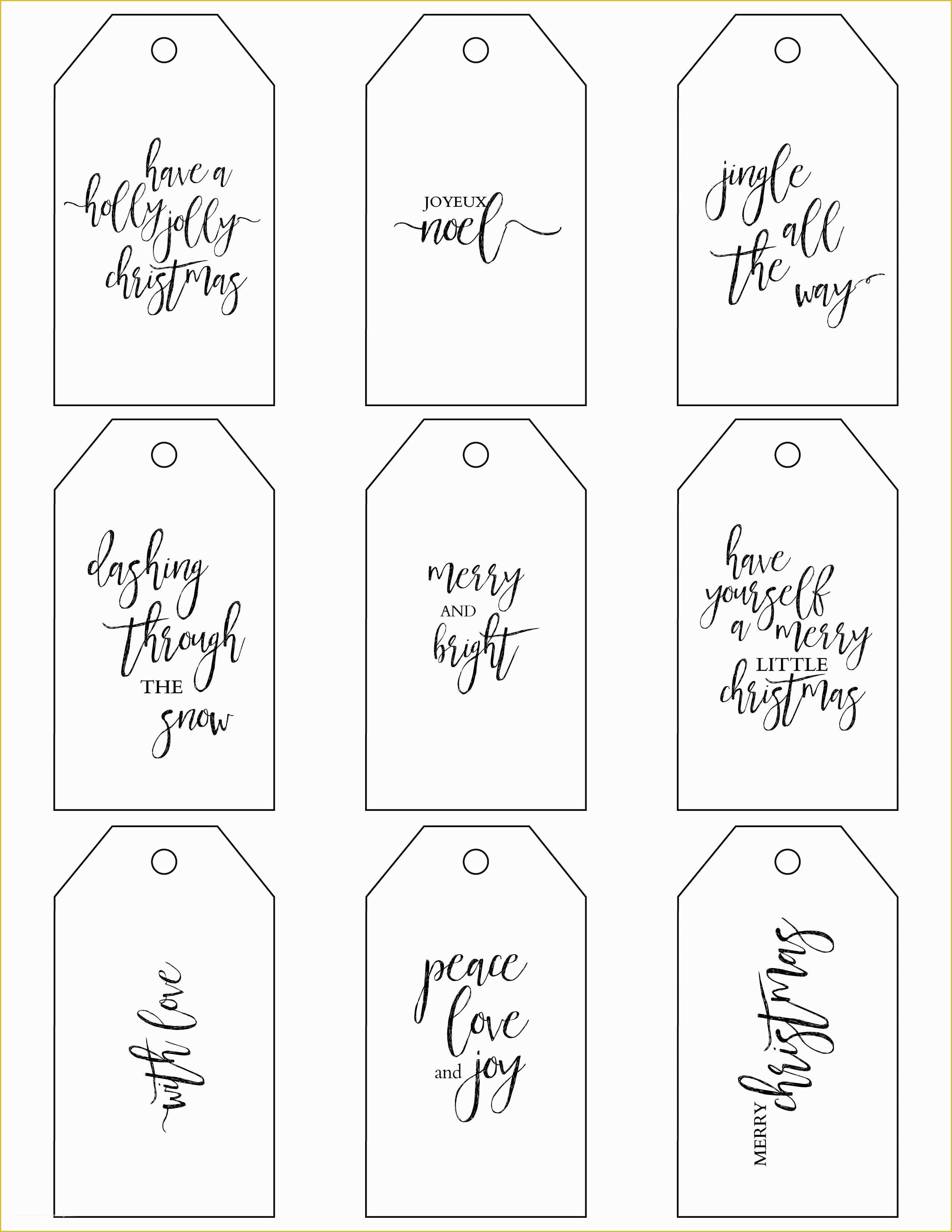 Free Printable Gift Tags Templates Of Printable Christmas Gift Tags Make Holiday Wrapping Simple 