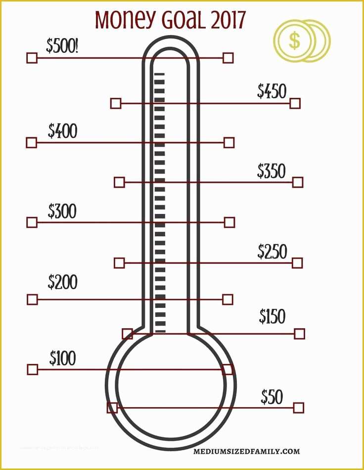 Free Printable Goal thermometer Template Of A Free Printable thermometer Chart to Help Reach Your