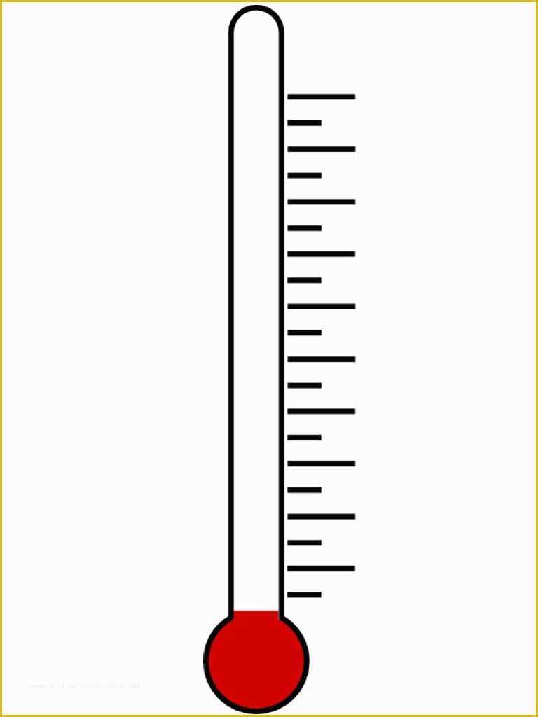 Free Printable Goal thermometer Template Of Best thermometer Template Clipartion