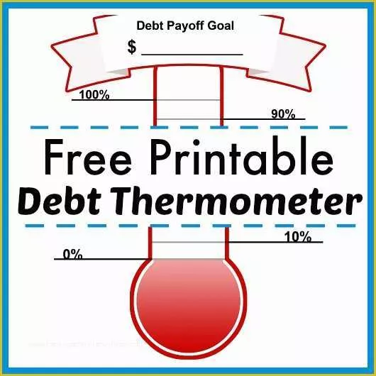 Free Printable Goal thermometer Template Of Free Printable Debt thermometer