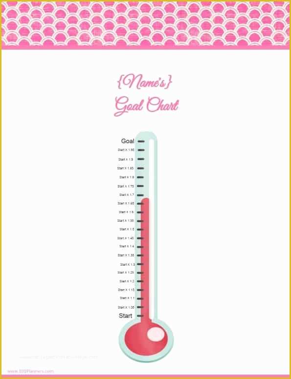Free Printable Goal thermometer Template Of Free Printable Goal Tracker