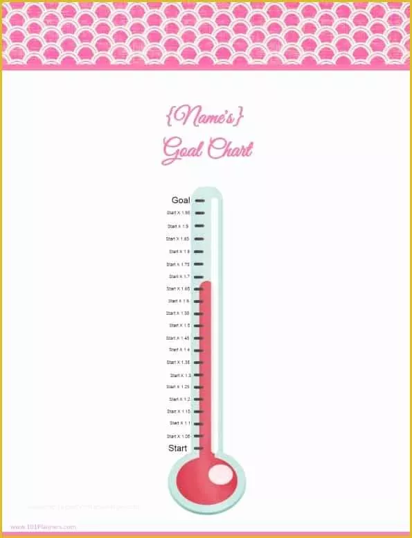 Free Printable Goal thermometer Template Of Free Printable Goal Tracker