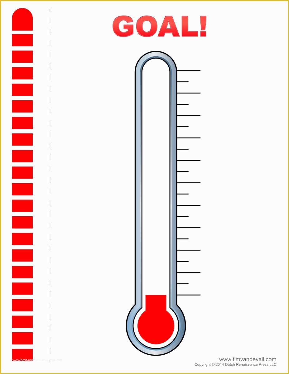 Free Printable Goal thermometer Template Of Fundraising thermometer 02 Tim S Printables