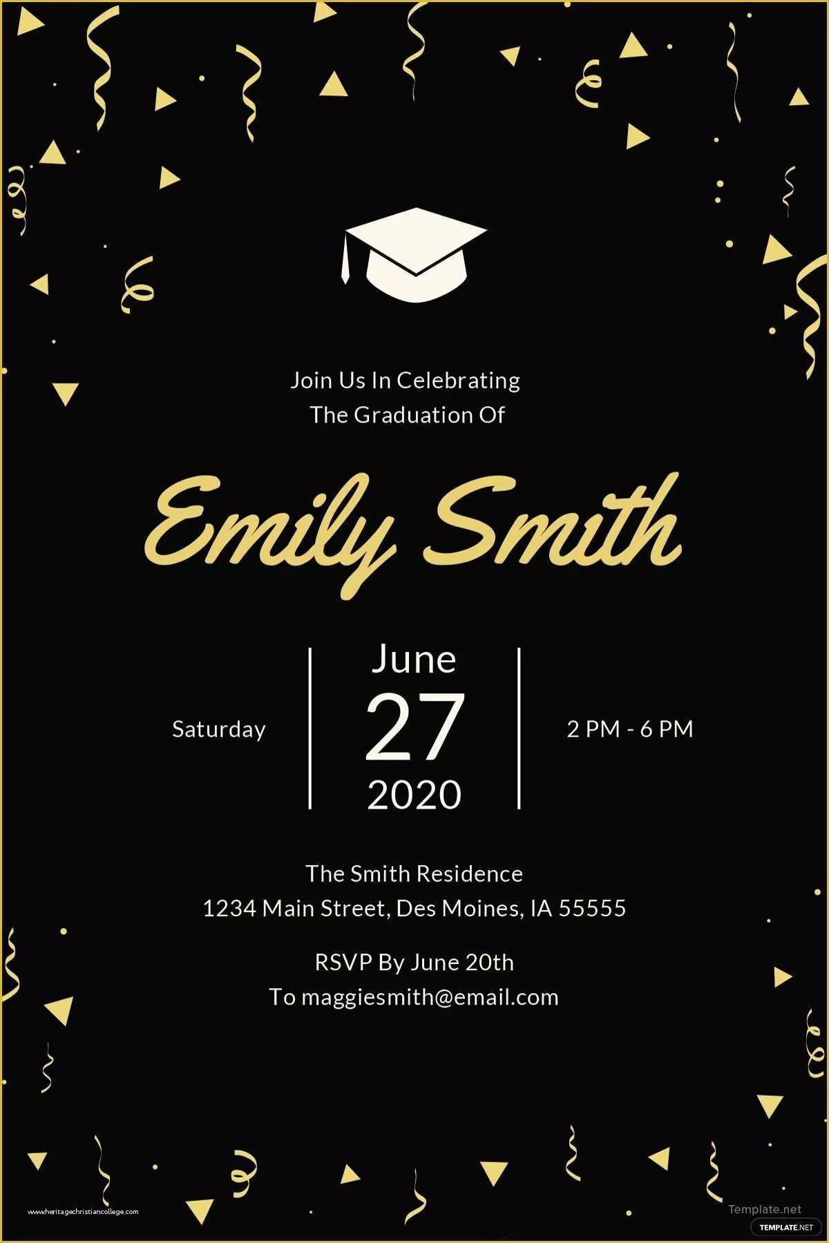 Free Printable Graduation Invitation Templates Of Free Graduation Invitation Template In Microsoft Word