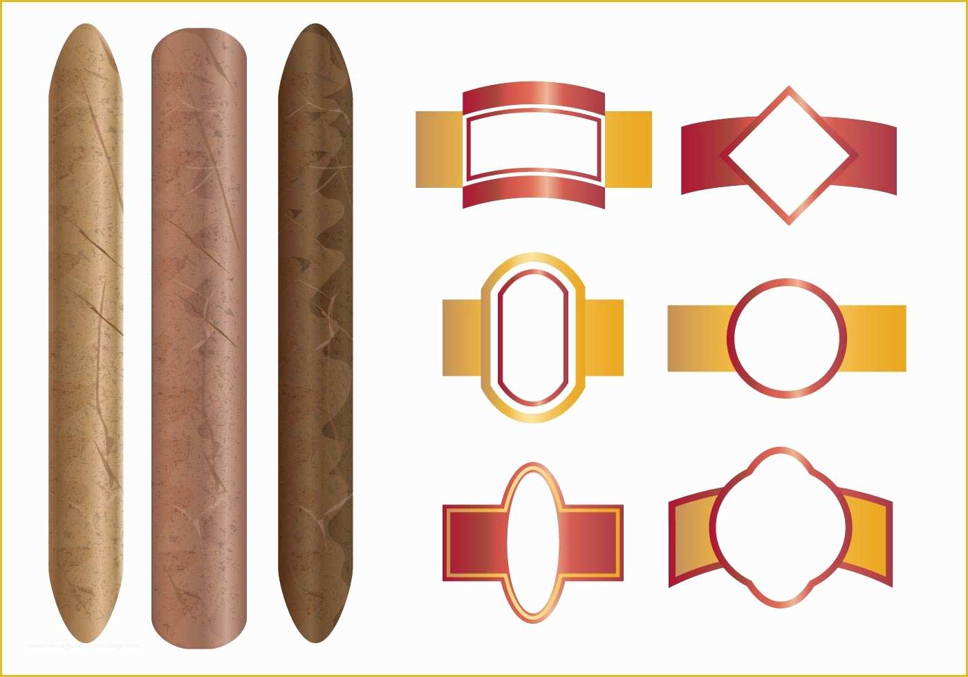 Free Printable Graphics Template Of Cigar and the Labels Template Download Free Vector Art