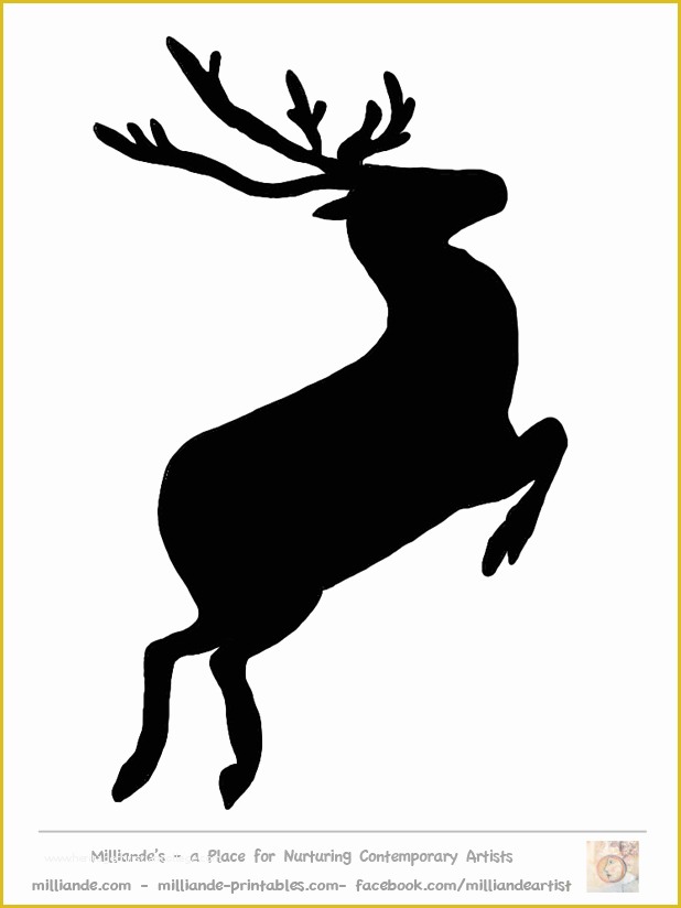 Free Printable Graphics Template Of Free Reindeer Clipart Reindeer Silhouette Template at