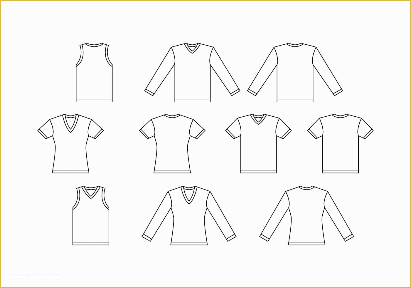 Free Printable Graphics Template Of Free V Neck White Shirt Template Vector Download Free