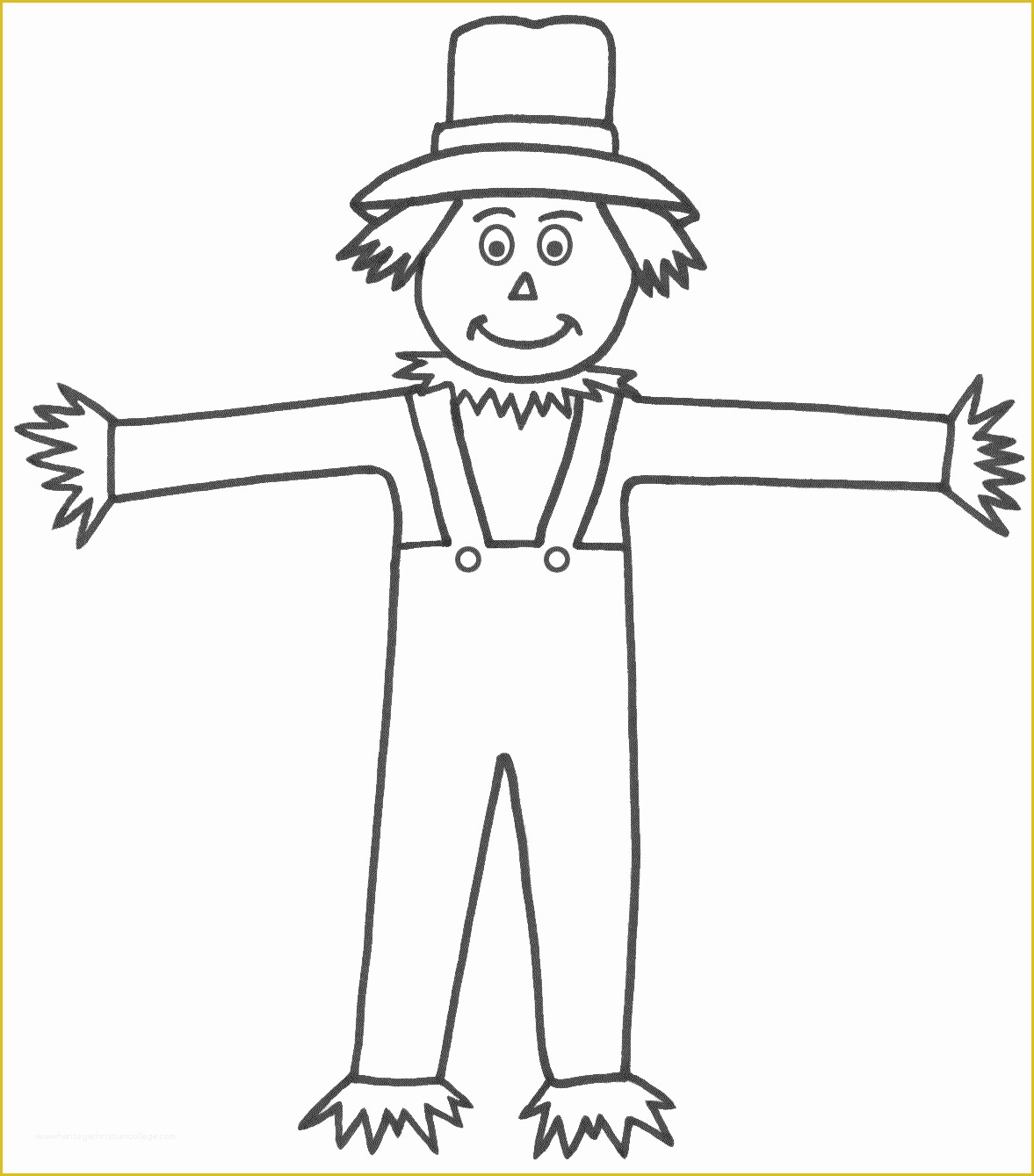 Free Printable Graphics Template Of Scarecrow Coloring Pages Bestofcoloring