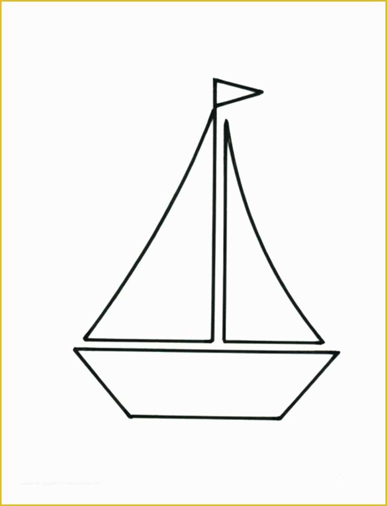 Free Printable Graphics Template Of Templates Clipart Boat Pencil and In Color Templates