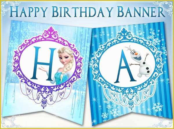 Free Printable Happy Birthday Banner Templates Of 6 Frozen Party Banners Psd Ai