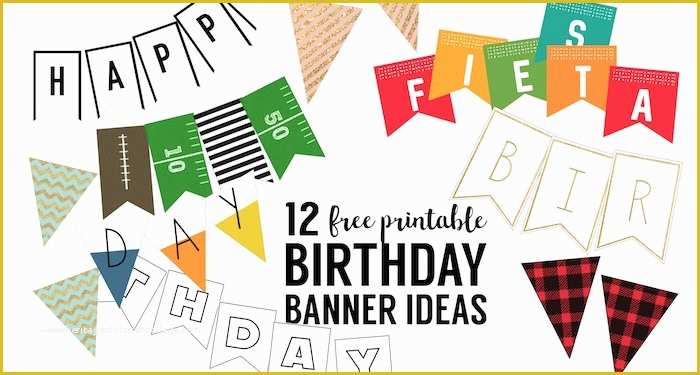 Free Printable Happy Birthday Banner Templates Of Free Printable Birthday Banner Ideas Paper Trail Design