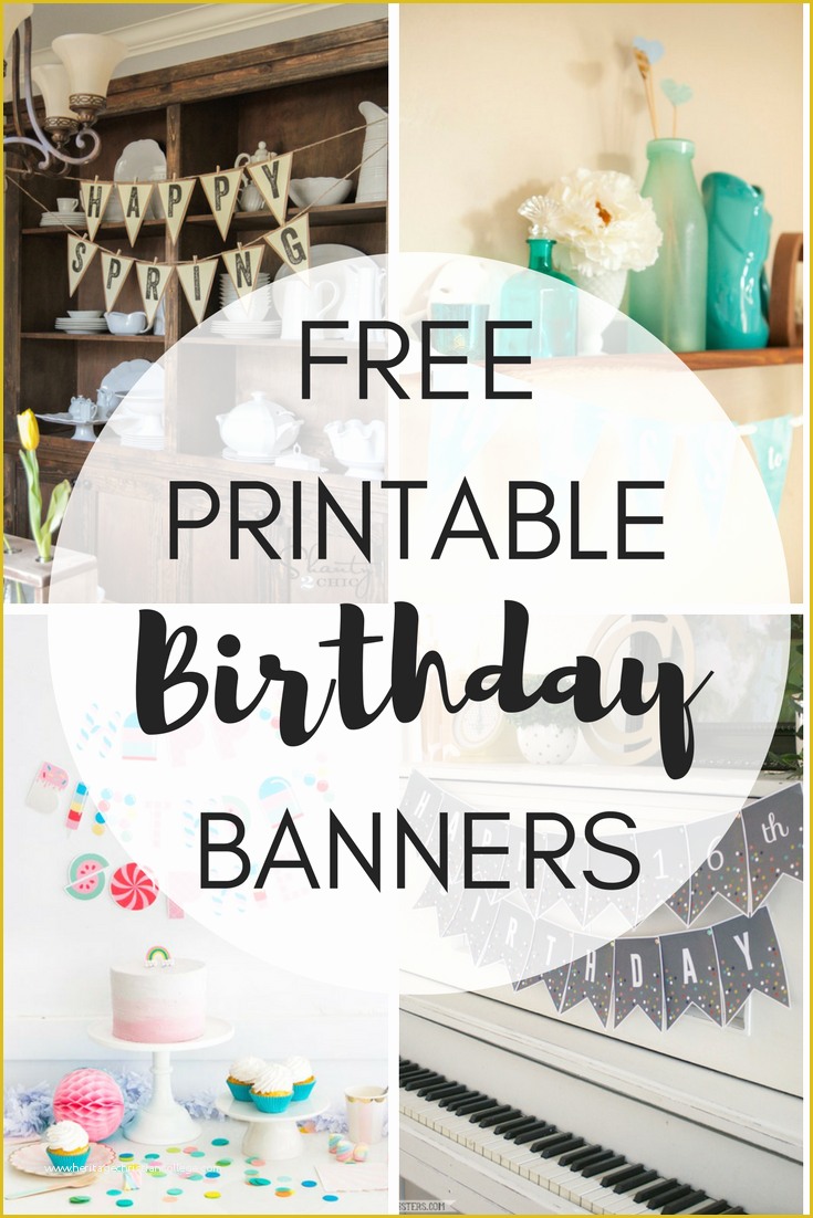 Free Printable Happy Birthday Banner Templates Of Free Printable Birthday Banners the Girl Creative
