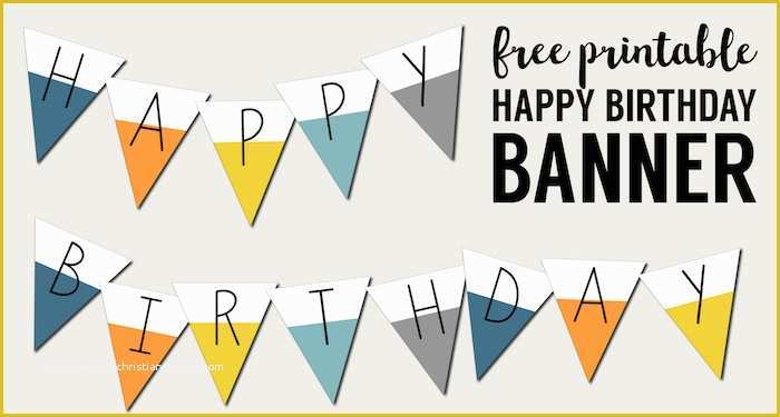 Free Printable Happy Birthday Banner Templates Of Free Printable Happy Birthday Banner Paper Trail Design