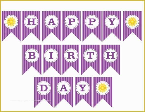 Free Printable Happy Birthday Banner Templates Of Rapunzel Birthday Printable "happy Birthday" Banner