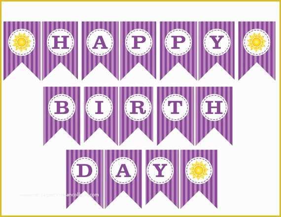 Free Printable Happy Birthday Banner Templates Of Rapunzel Birthday Printable "happy Birthday" Banner