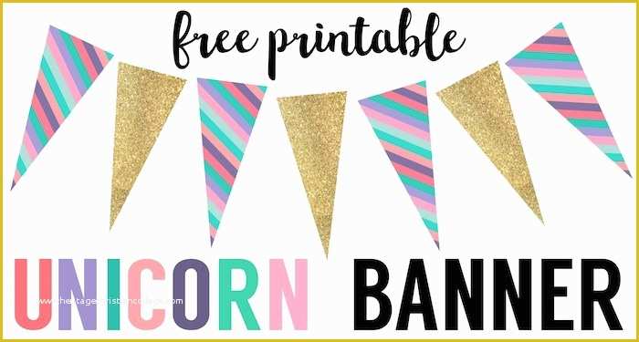 Free Printable Happy Birthday Banner Templates Of Unicorn Birthday Banner Free Printable Paper Trail Design