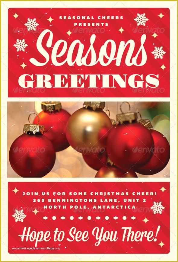 Free Printable Holiday Flyer Templates Of Greetings Christmas Flyer Template by Furnace