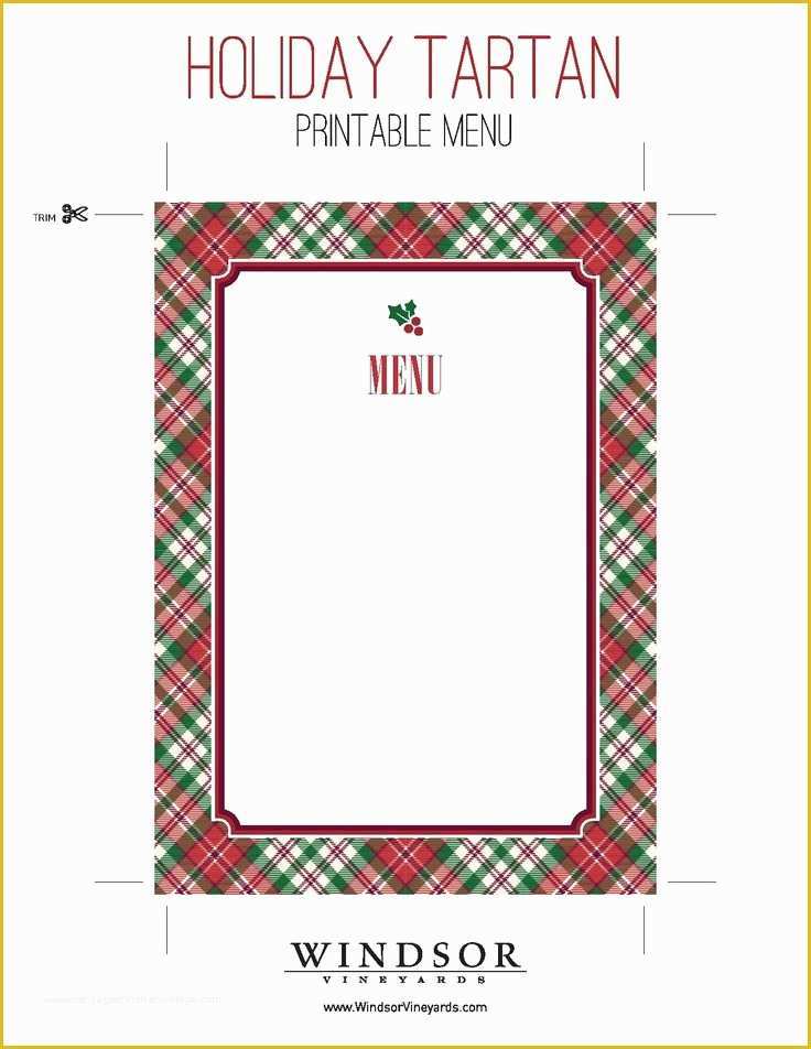 Free Printable Holiday Menu Template Of 1000 Images About Mad for Plaid On Pinterest