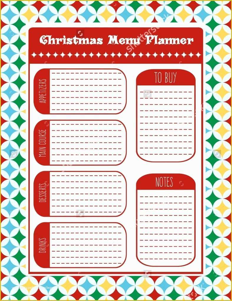 Free Printable Holiday Menu Template Of 31 Menu Planner Templates Free Sample Example format