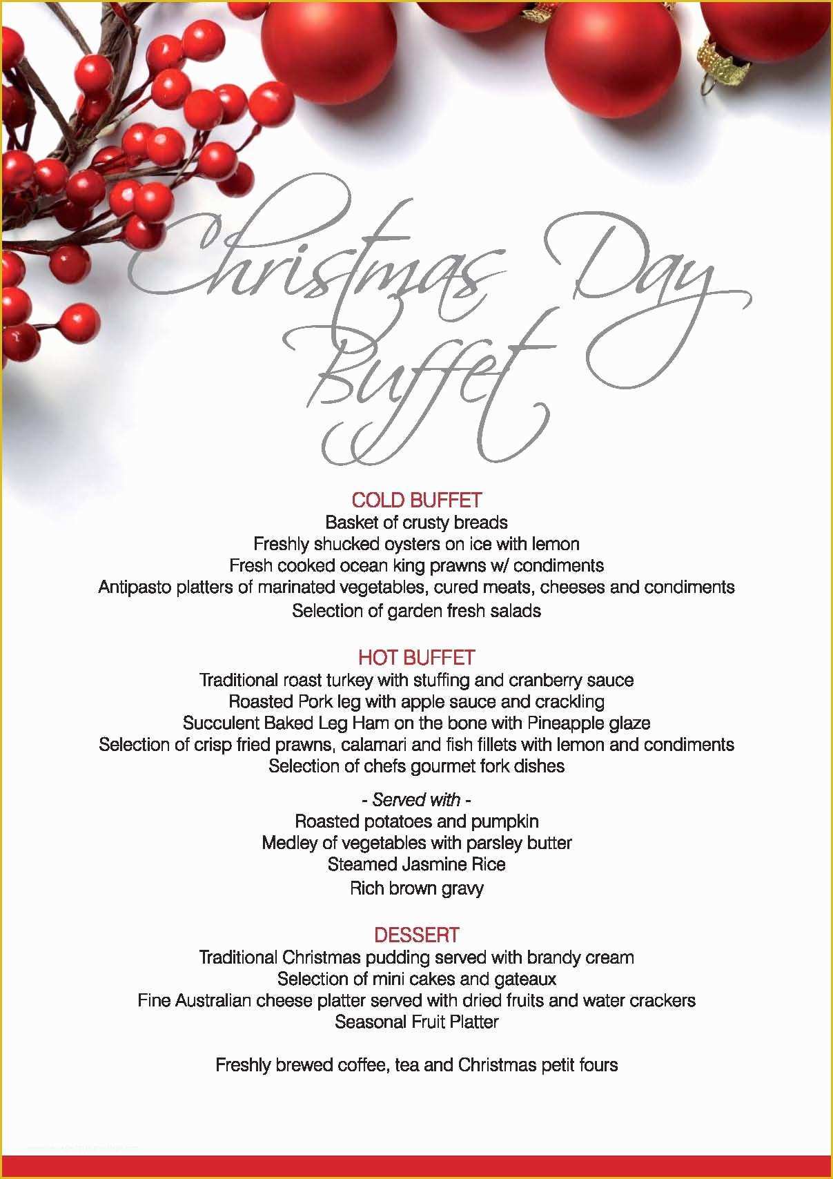 Free Printable Holiday Menu Template Of Burleigh town Tavern Bar Bistro