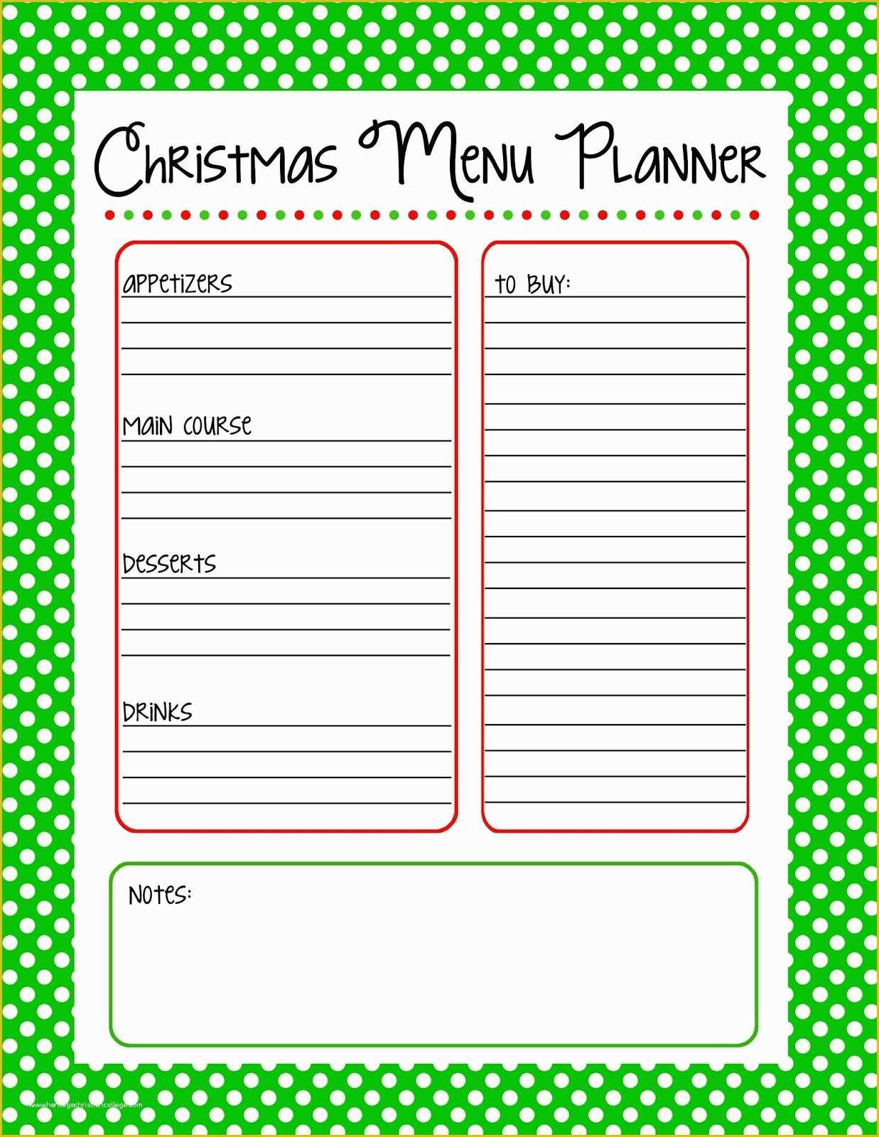 Free Printable Holiday Menu Template Of Christmas Menu Planner Free Printable 25 Days to An