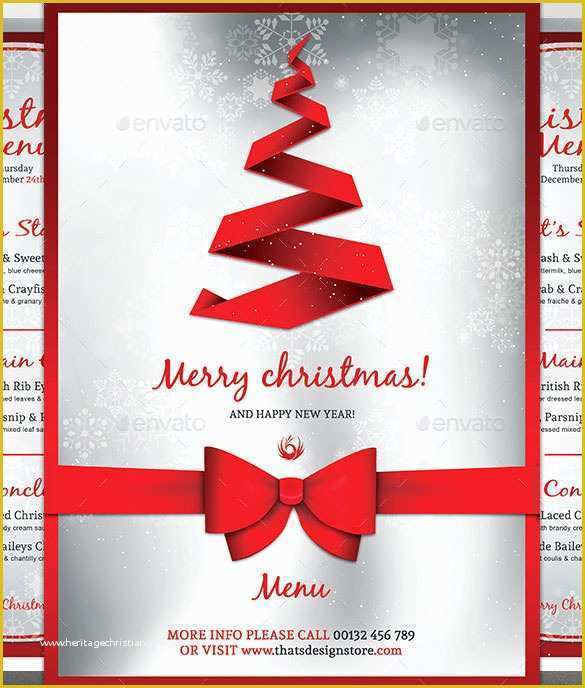 Free Printable Holiday Menu Template Of Christmas Menu Template – 30 Free Psd Eps Ai