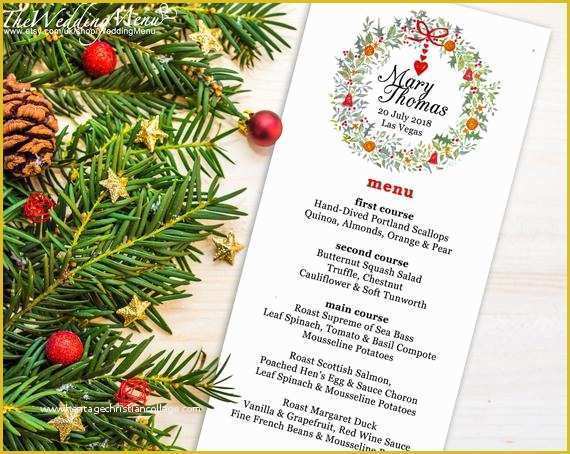 Free Printable Holiday Menu Template Of Christmas Menu Template Christmas Menu Pdf Wedding Menu