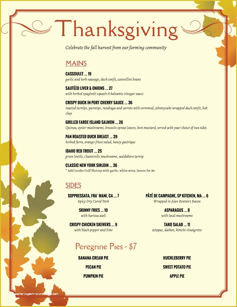 Free Printable Holiday Menu Template Of Menu Holiday Menu Template