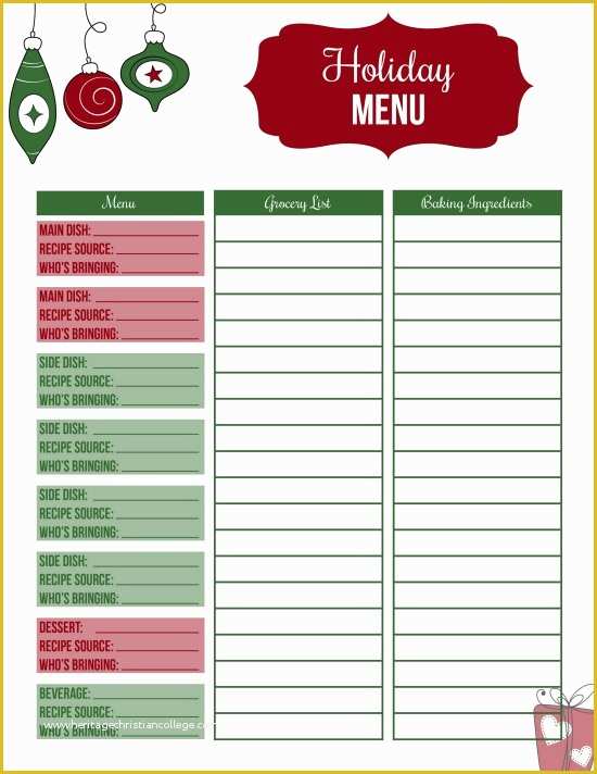 Free Printable Holiday Menu Template Of Tips for Easy Entertaining Hoosier Homemade
