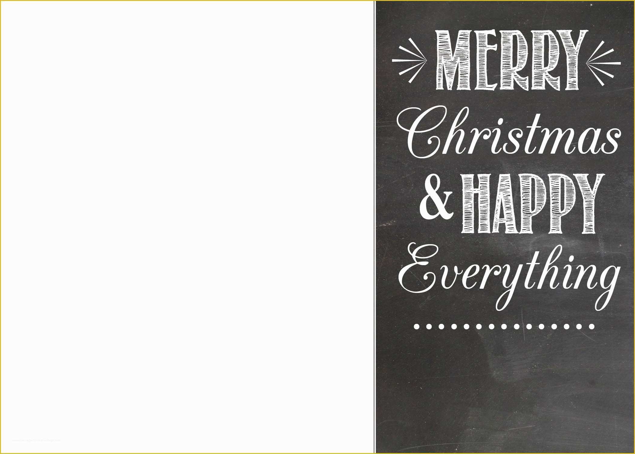 Free Printable Holiday Photo Card Templates Of Free Chalkboard Christmas Card Templates