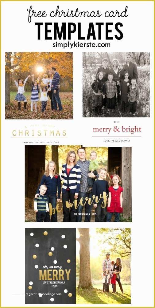 Free Printable Holiday Photo Card Templates Of Free Christmas Card Templates