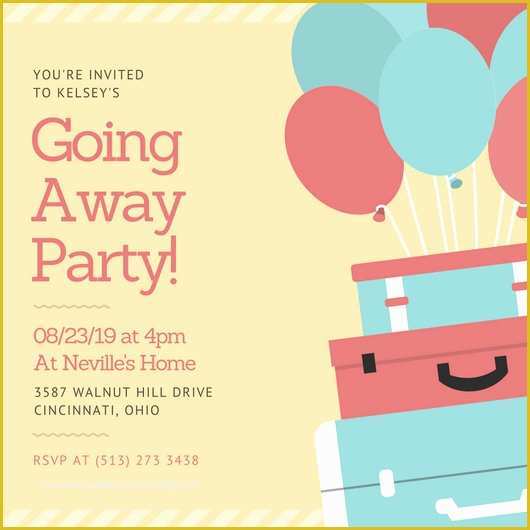 Free Printable Invitation Templates Going Away Party Of Customize 3 999 Farewell Party Invitation Templates