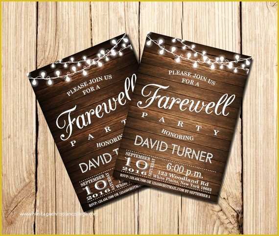Free Printable Invitation Templates Going Away Party Of Farewell Party Invitation Farewell Invitation Rustic