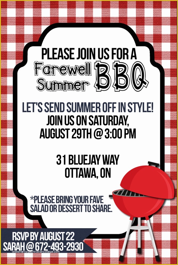 Free Printable Invitation Templates Going Away Party Of Farewell Summer Free Printable Bbq Invitations