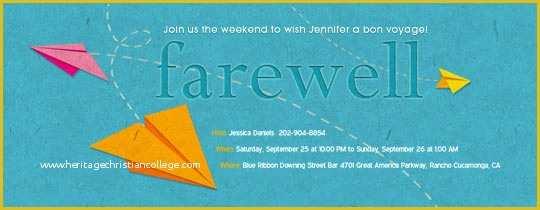 Free Printable Invitation Templates Going Away Party Of Free Retirement and Farewell Party Invitations