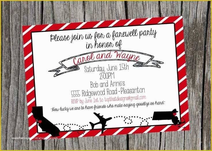 Free Printable Invitation Templates Going Away Party Of Going Away Moving Party Invitation Digital File by