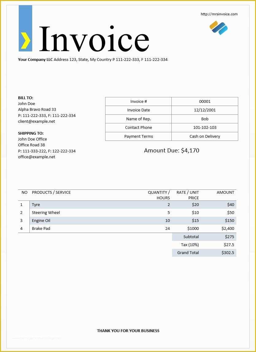 Free Printable Invoice Template Microsoft Word Of format Of An Invoice Free Invoice Template for Wedding