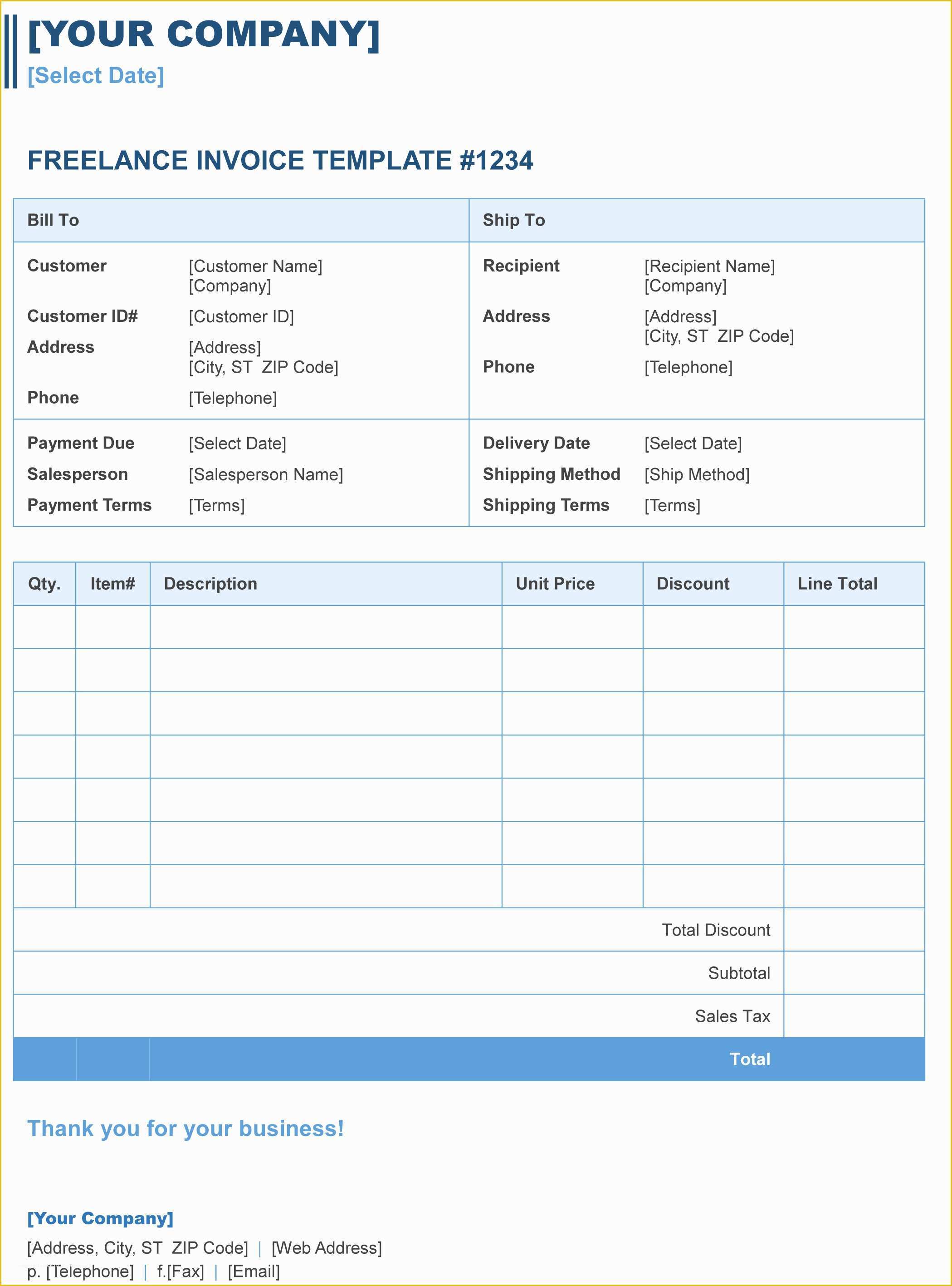 Free Printable Invoice Template Microsoft Word Of Microsoft Word Invoice Template