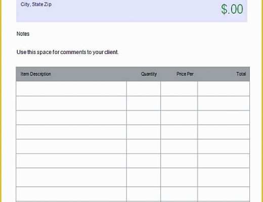 Free Printable Invoice Template Microsoft Word Of Simple Invoice Template Word